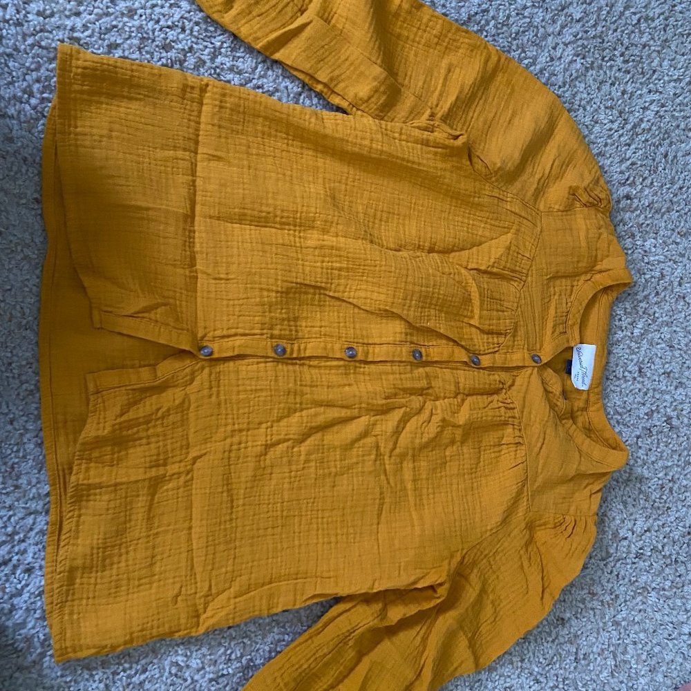 Mustard Long Sleeve Blouse